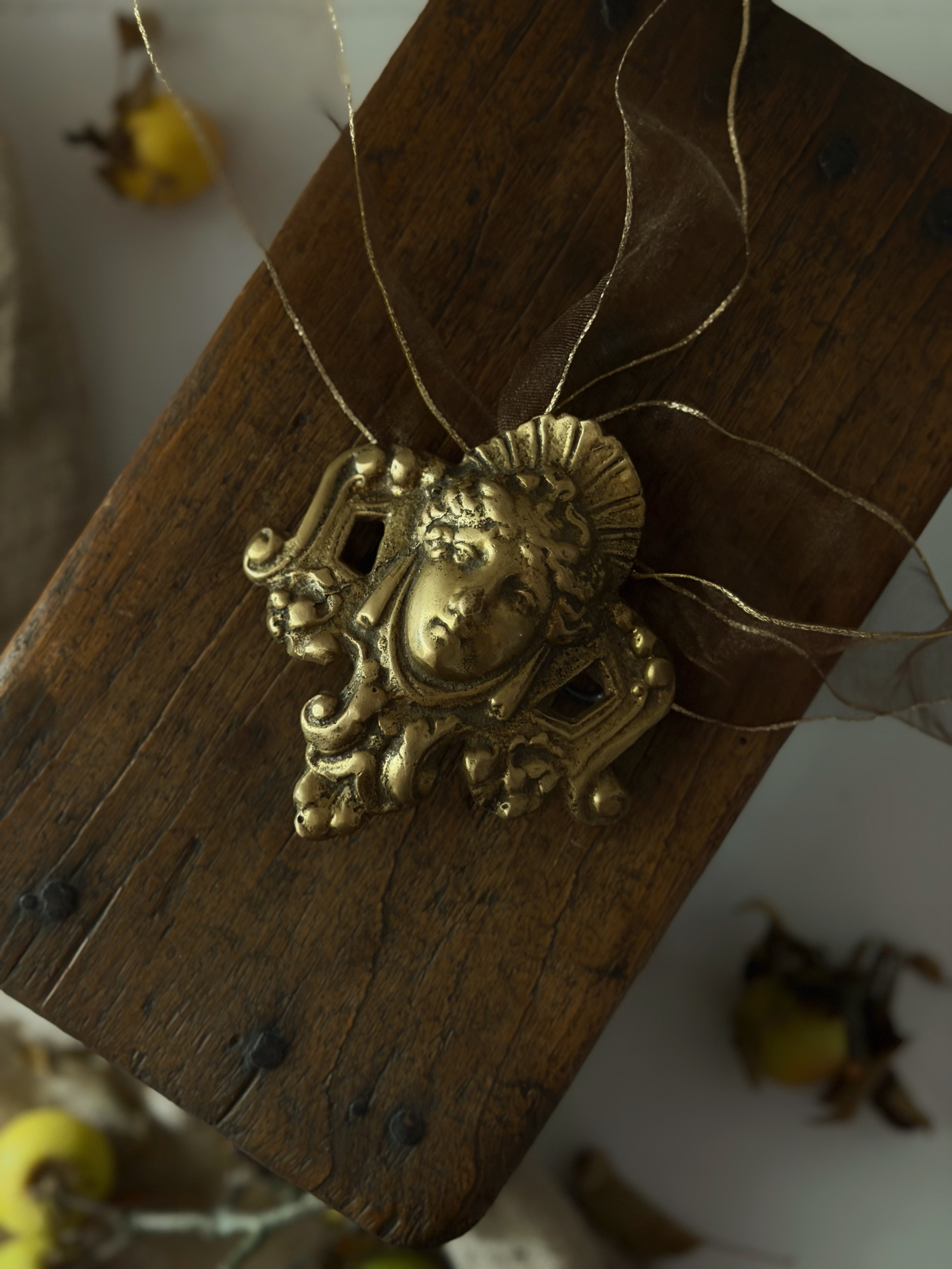 Detail of the heavy iron catch hook on the reverse of the clasp